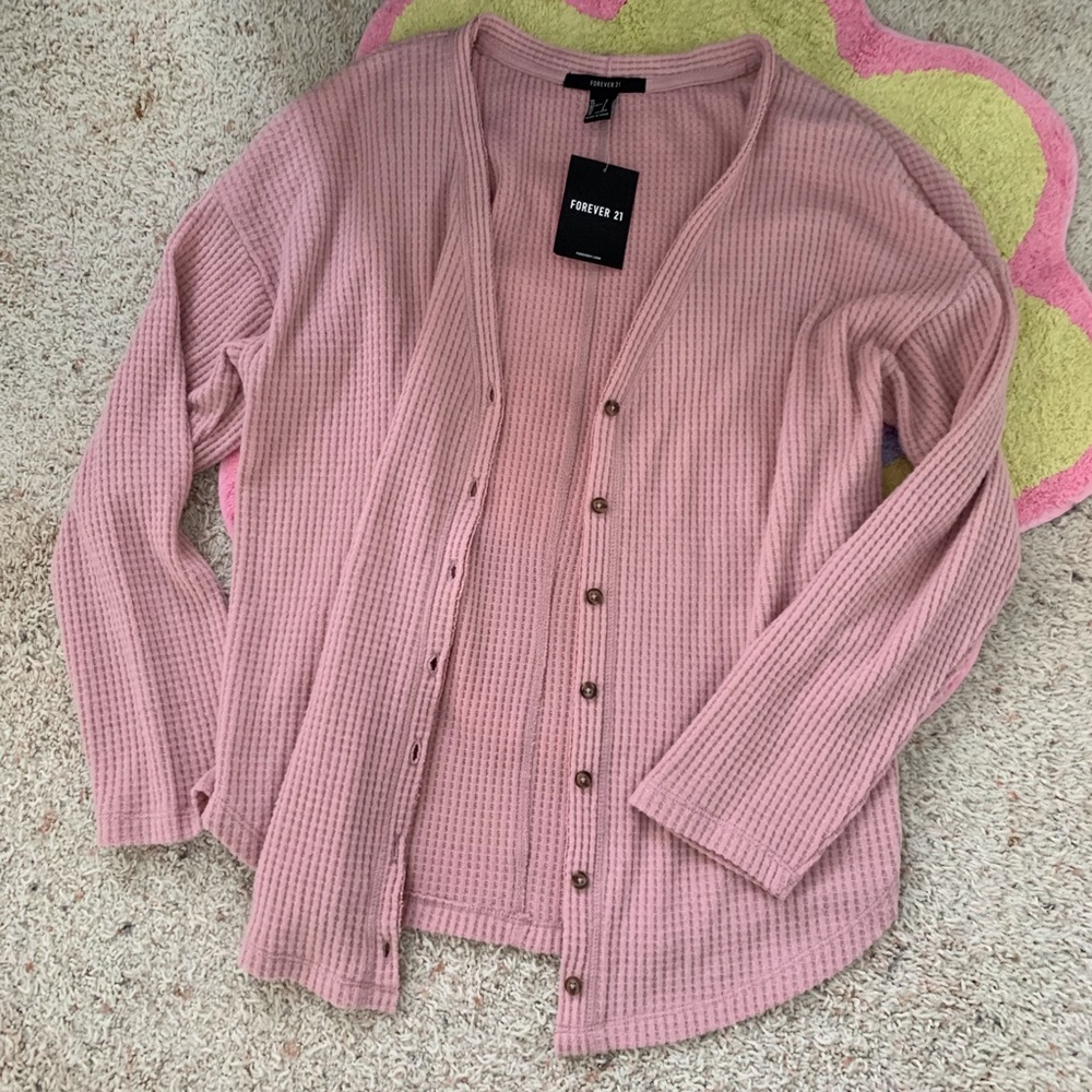 Pink Knit Cardigan